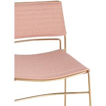 Стул Stool Group Дэйзи мягкий розовый обивка рогожка
