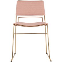 Стул Stool Group Дэйзи мягкий розовый обивка рогожка