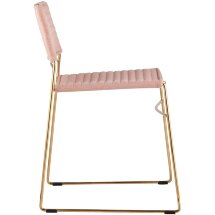 Стул Stool Group Дэйзи мягкий розовый обивка рогожка