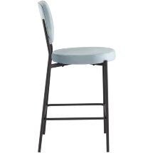 Cтул полубарный Stool Group Барбара NEW велюр серо-голубой