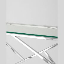 Консоль Stool Group АРТ ДЕКО 115*30 серебро, каркас нержавеющая сталь
