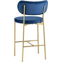 Cтул полубарный Stool Group Барбара велюр королевский синий, золотые ножки