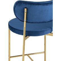 Cтул полубарный Stool Group Барбара велюр королевский синий, золотые ножки