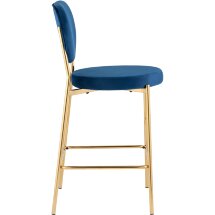 Cтул полубарный Stool Group Барбара велюр королевский синий, золотые ножки