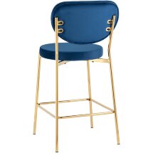 Cтул полубарный Stool Group Барбара велюр королевский синий, золотые ножки
