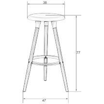Табурет барный ROYCE LMZL-PP652 белый