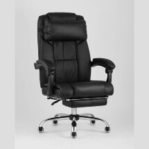 Компьютерное кресло TopChairs TopChairs Royal офисное черное в обивке из экокожи, механизм качания и регулировки по высоте &quot;Му