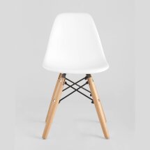 Стул Stool Group DSW детский белый, полипропилен, сталь, натуральный массив бука