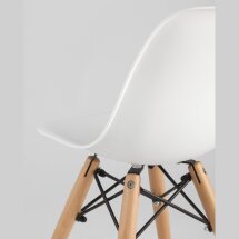 Стул Stool Group DSW детский белый, полипропилен, сталь, натуральный массив бука