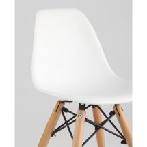 Стул Stool Group DSW детский белый, полипропилен, сталь, натуральный массив бука