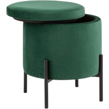 Пуф Stool Group Грейс с ящиком велюр зелёный