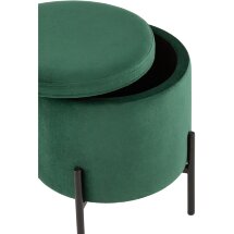 Пуф Stool Group Грейс с ящиком велюр зелёный