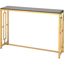 Консоль Stool Group БРУКЛИН 115*30 золото стекло smoke, каркас нержавеющая сталь