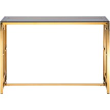Консоль Stool Group БРУКЛИН 115*30 золото стекло smoke, каркас нержавеющая сталь