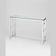 Консоль Stool Group БРУКЛИН 120*40 серебро, каркас нержавеющая сталь