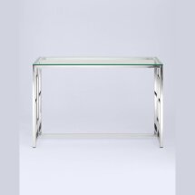 Консоль Stool Group БРУКЛИН 120*40 серебро, каркас нержавеющая сталь