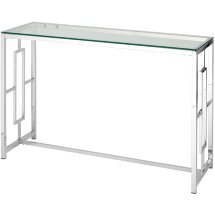 Консоль Stool Group БРУКЛИН 120*40 серебро, каркас нержавеющая сталь