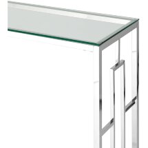 Консоль Stool Group БРУКЛИН 120*40 серебро, каркас нержавеющая сталь