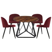 Обеденная группа Енлиан wine red / brown / black