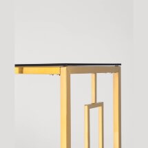 Консоль Stool Group БРУКЛИН 120*40 золото стекло smoke, каркас нержавеющая сталь