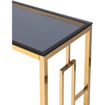 Консоль Stool Group БРУКЛИН 120*40 золото стекло smoke, каркас нержавеющая сталь