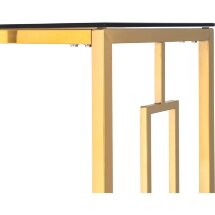 Консоль Stool Group БРУКЛИН 120*40 золото стекло smoke, каркас нержавеющая сталь