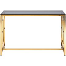 Консоль Stool Group БРУКЛИН 120*40 золото стекло smoke, каркас нержавеющая сталь