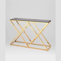 Консоль Stool Group ИНСИГНИЯ 115*30 золото стекло smoke, каркас нержавеющая сталь