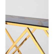 Консоль Stool Group ИНСИГНИЯ 115*30 золото стекло smoke, каркас нержавеющая сталь