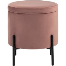 Пуф Stool Group Грейс с ящиком велюр пыльно-розовый