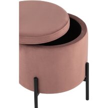 Пуф Stool Group Грейс с ящиком велюр пыльно-розовый