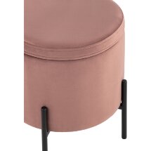 Пуф Stool Group Грейс с ящиком велюр пыльно-розовый