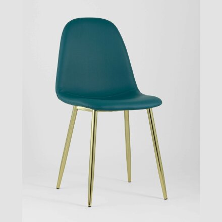 Стул Stool Group Валенсия экокожа зеленая золотые ножки 