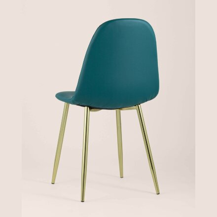 Стул Stool Group Валенсия экокожа зеленая золотые ножки 