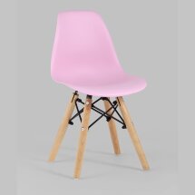 Стул Stool Group DSW детский розовый, полипропилен, сталь, натуральный массив бука