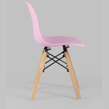Стул Stool Group DSW детский розовый, полипропилен, сталь, натуральный массив бука
