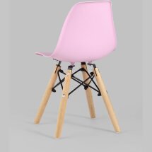 Стул Stool Group DSW детский розовый, полипропилен, сталь, натуральный массив бука