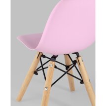 Стул Stool Group DSW детский розовый, полипропилен, сталь, натуральный массив бука