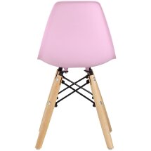 Стул Stool Group DSW детский розовый, полипропилен, сталь, натуральный массив бука