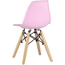 Стул Stool Group DSW детский розовый, полипропилен, сталь, натуральный массив бука
