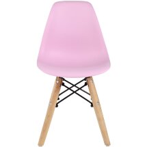 Стул Stool Group DSW детский розовый, полипропилен, сталь, натуральный массив бука