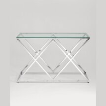 Консоль Stool Group ИНСИГНИЯ 120*40 серебро, каркас нержавеющая сталь