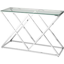 Консоль Stool Group ИНСИГНИЯ 120*40 серебро, каркас нержавеющая сталь