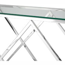 Консоль Stool Group ИНСИГНИЯ 120*40 серебро, каркас нержавеющая сталь