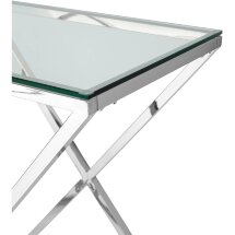 Консоль Stool Group ИНСИГНИЯ 120*40 серебро, каркас нержавеющая сталь