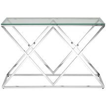 Консоль Stool Group ИНСИГНИЯ 120*40 серебро, каркас нержавеющая сталь