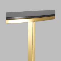 Консоль Stool Group АЛЬБА 115*30 золото стекло черное закаленное каркас нержавеющая сталь