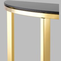 Консоль Stool Group АЛЬБА 115*30 золото стекло черное закаленное каркас нержавеющая сталь
