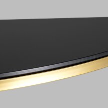 Консоль Stool Group АЛЬБА 115*30 золото стекло черное закаленное каркас нержавеющая сталь