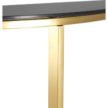 Консоль Stool Group АЛЬБА 115*30 золото стекло черное закаленное каркас нержавеющая сталь